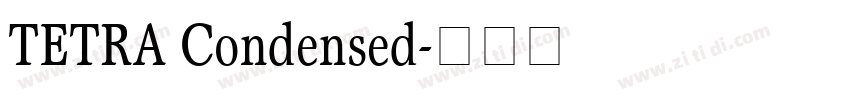 TETRA Condensed字体转换